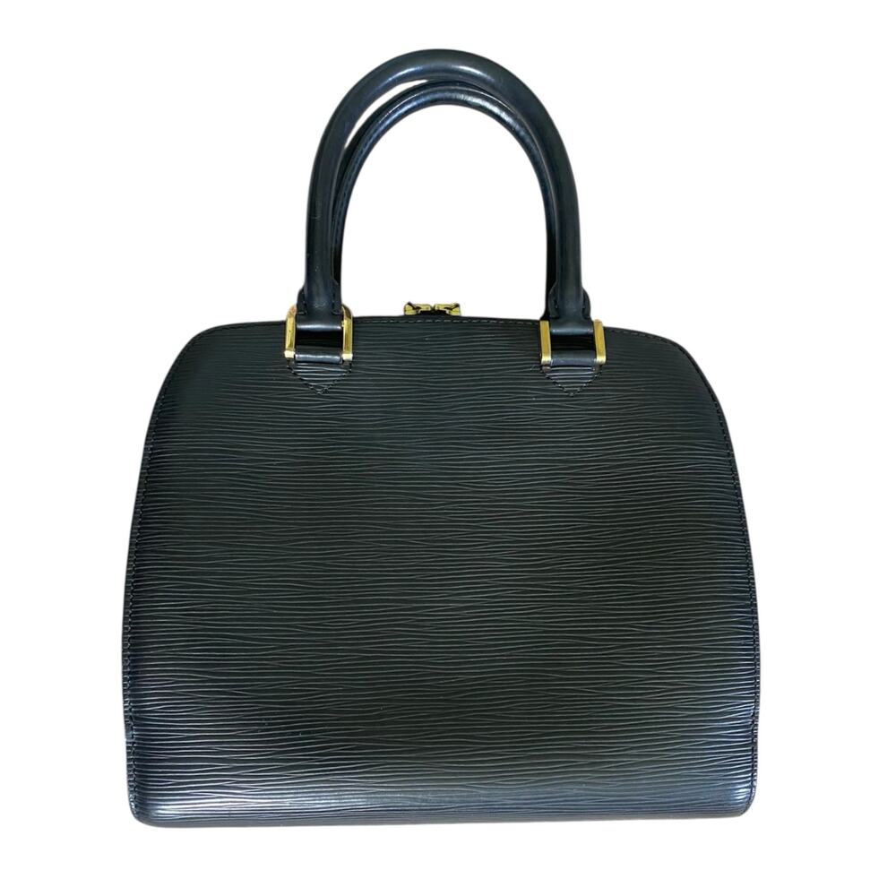 Louis Vuitton Pont Neuf Black Noir Epi Leather Handbag Purse Vintage Luxury Bag - Picture 6 of 16